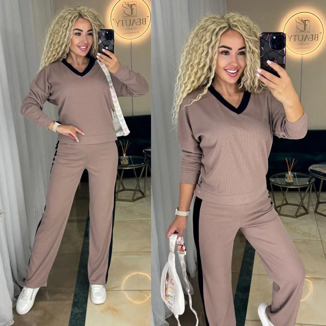 Lucy I Costume d'hiver avec col en V