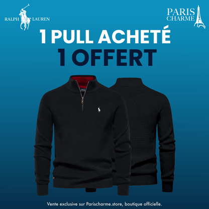 Pull Col Zippé  R&L 1+1 (DÉSTOCKAGE)