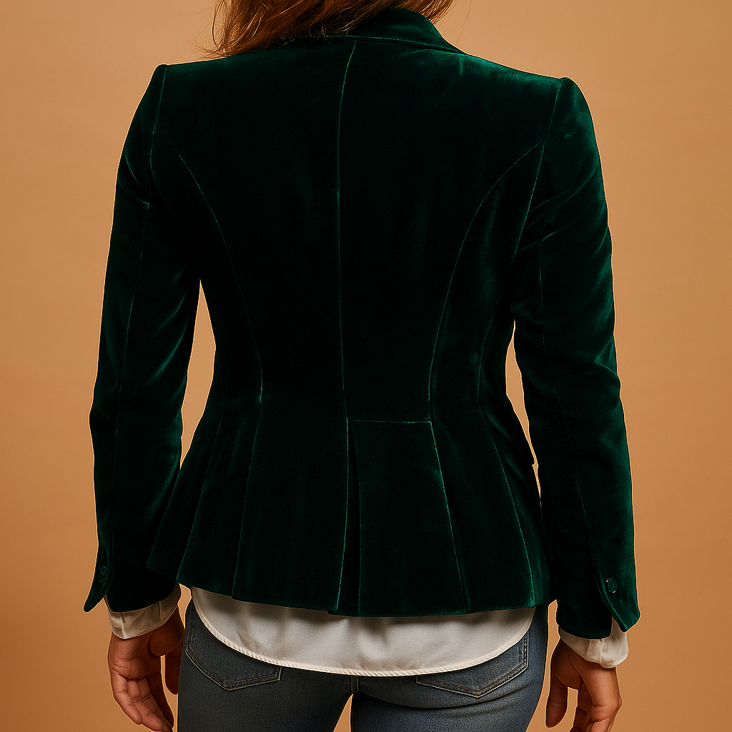Montrel™ | Blazer rétro slim fit avec revers et poches pour femmes