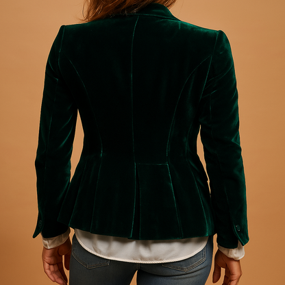 Montrel™ | Blazer rétro slim fit avec revers et poches pour femmes